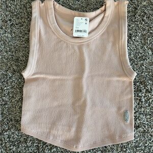 FP Movement by Free People Blush Pink Ribbed Tank Top